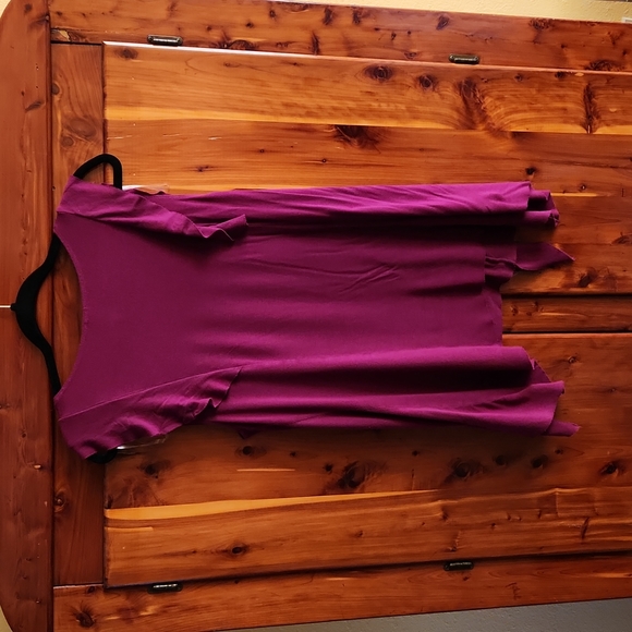 Purple Ruffle Shirt - Picture 2 of 3